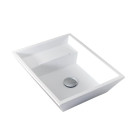 Vasque à poser rectangulaire en céramique Eider blanc Sarreguemines