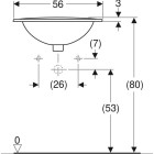 Vasque à encastrer Bastia GEBERIT - avec plage de robinetterie - 00160000000