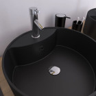 Vasque à poser ronde en céramique noire Ø40cm - Hauteur 15cm - ROLL ON DARK Aurlane - VAS043