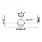 Ventilateur de plafond avec lumière blanc disc fan