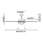 Ventilateur de plafond avec lumière marron manila 1 ampoule