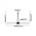 Ventilateur de plafond gris eter