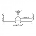 Ventilateur de plafond oboe blanc