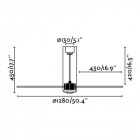 Ventilateur de plafond transparent tube