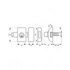 Verrou universel thirard double cylindre languette hg5 + 3 clés - blanc - 00080476