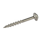 Vis acier inox pour trous borgnes, tête à rondelle, pas gros - 100 vis, N° 8 x 1-1/2"