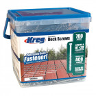 Vis acier inox pour trous borgnes, tête cylindrique, pas gros - 700 vis, N° 8 x 2"