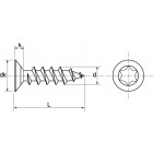 Boîte 100 Vis bois aggloméré Torx ACTON - Filetage Total - 6 x 30mm - 623106X30