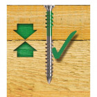 Vis terrasse bois tête réduite double filet torx inox a2, diamètre 5 mm, longueur 50 mm, boîte de 500 vis