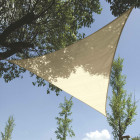 Toile d'ombrage triangulaire 3,6x3,6x3,6m crème