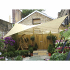 Toile d'ombrage carrée crème 3,6x3,6m