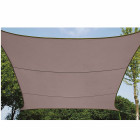 Toile d'ombrage carrée couleur taupe 5x5m