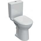 Pack WC au sol Renova Comfort avec réservoir attenant, sortie horizontale, surélevé, Rimfree et abattant WC blanc