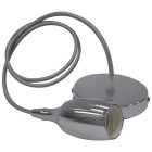 Suspension câble (1m) weber chrome e27 ip20 max 60w