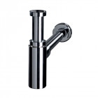 Wirquin 30718694 siphon de lavabo design en laiton chromé avec rosace ' linéis '