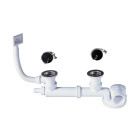Wirquin - espace - vidage pour évier 2 bacs ø50 mm (inox)