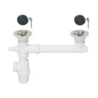 Wirquin sp3226 siphon 2 bondes 2 bouchons chainette prise machine à laver tubulure