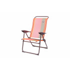 Lot de 2 fauteuils de camping 5 positions - structure pliable - orange
