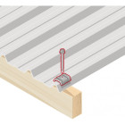 Vis bac acier - sommet de nervure - support bois - th12 6.3x100 ral 7016 - 100 pièces