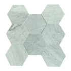 Dallage marbre blanc hexagonal zatoka - vendu par lot de 0.822 m²