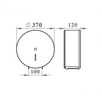Dérouleur de papier en inox ø370mm (accessibilité pmr)