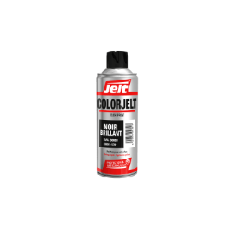 Colorjet noir brillant - ITW SPRAYTEC - Peinture de retouches RAL 9005 - BOMBE DE 400ML - 5701