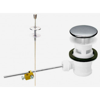 Vidage laiton standard avec tirette pour lavabo ou bidet - Filetage 33 x 42 mm