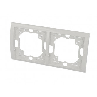 Plaque blanche double horizontale