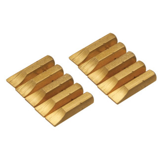 10 embouts dorés plats - 7 mm