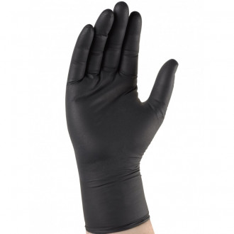 100 gants nitrile singer protection chimique noir taille S non poudré non stérile bord roulé ambidextre