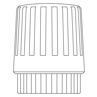 Poignée de réglage OVENTROP manuel raccordement fileté M 30 x 1,5 - Blanc - 1012565