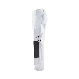 Pantalon peintre Blanc/Gris-Foncé 10911210 - Taille au choix
