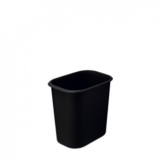 Corbeille Poubelle Papier Bureau Chambre noire capacité 14 litres anti feu
