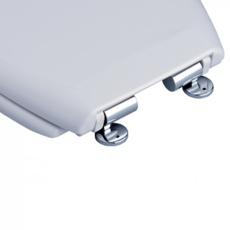 Abattant wc serie relax ensemble en thermodur charnières ajustables en alliage daluminium 375 x 440 x 40 mm