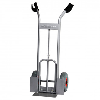 Diable acier bavette amovible capacité de charge 200 kg roue anti crevaison Matador