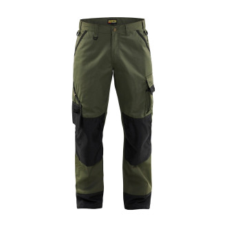 Pantalon paysagiste Vert-Armée/Noir 14541835 - Taille au choix