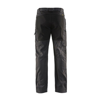 Pantalon maintenance coton stretch Gris-Foncé/Noir 14591146 - Taille au choix