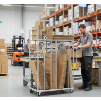 Chariot mobile porte cartons