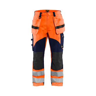 Pantalon multinormes inhérent avec poches flottantes Orange-Fluo/Marine 15891513 - Taille au choix
