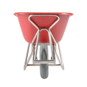 Brouette aluminium profi-Max Plus rouge roue anti-crevaison