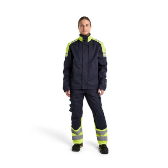 Pantalon retardant-flamme inhérent Steel classe 3 Marine/Jaune-Fluo 17051519 - Taille au choix