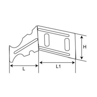 1 support de radiateur réversible à visser L83 acier zingué - 137407