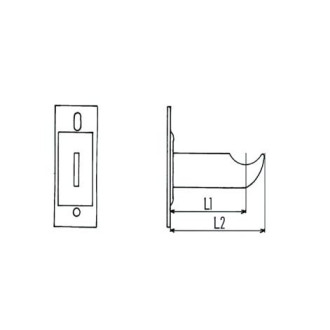 1 support à visser radiateur type rideau longueur 55/80