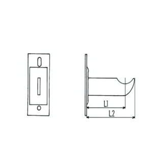 1 support à visser radiateur type rideau longueur 105/135