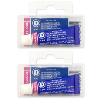Colle liquide vulcanisante pour rustine - 2 tubes