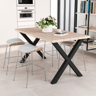 Jeu de pieds Cross pour table 2 - Coloris au choix