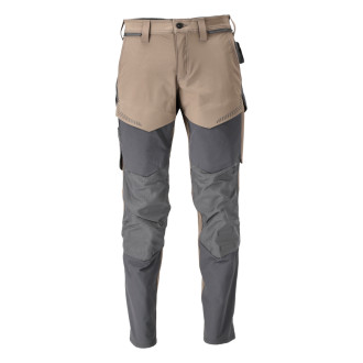 Pantalon de travail avec poches genouillères MASCOT Customized - 22379-311/2-Taupe-45-76