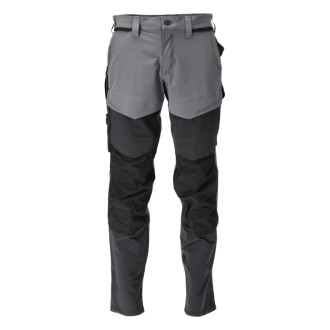 Pantalon de travail avec poches genouillères MASCOT Customized - 22379-311-GRIS ANTHRACITE/NOIR-38-76