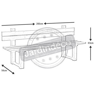 Banc de jardin avec dossier en bois traité autoclave vert gris