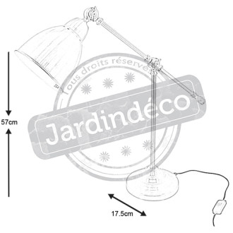 Lampe de bureau en acier brossé
